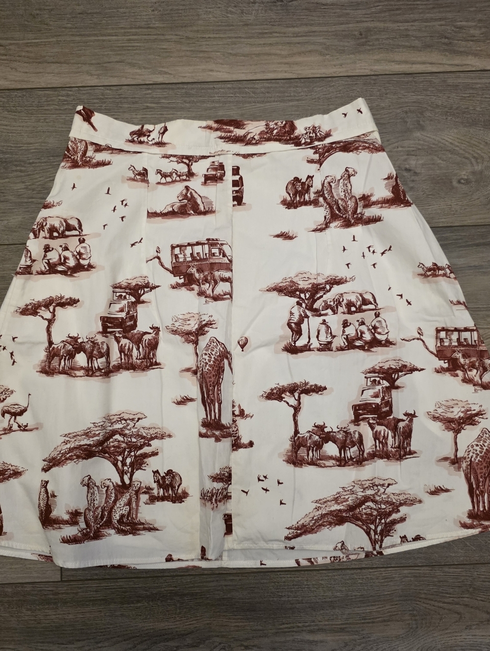 CARVEN Safari-Skirt Size 38 FR/US 6 Reimagine the Classic French Toile de Jouy - Picture 8 of 13